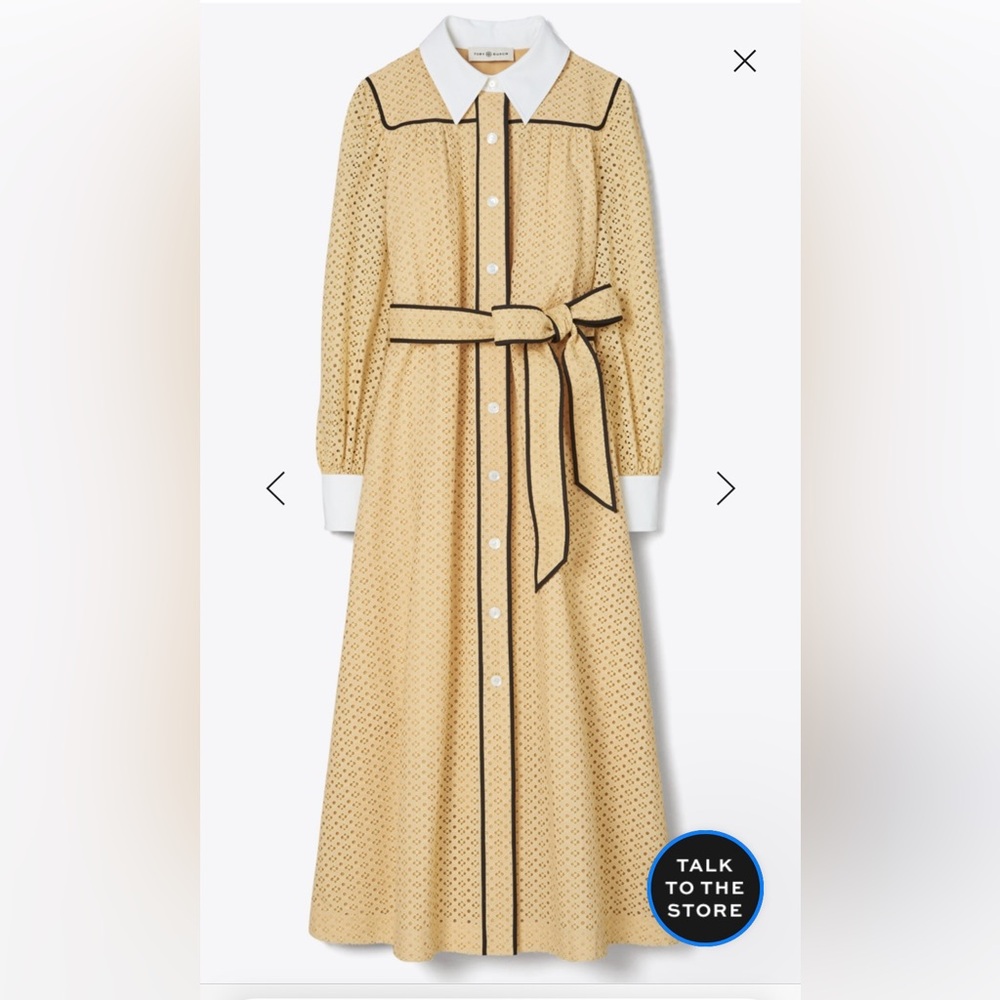 Tory Burch HONEYCOMB EYELET ARTIST DRESS
